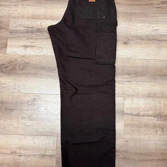 Double Knee Carhartt Dark Brown Utility Pants Size 32x30 - Picture 6 of 7